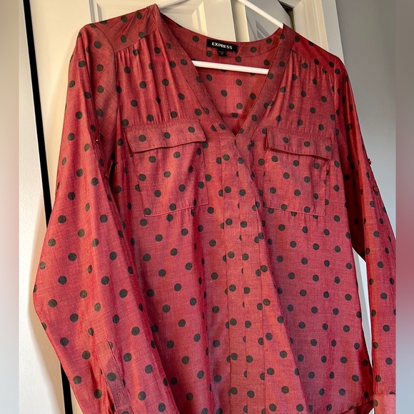 Express Polkadot Dress Shirt - Picture 2 of 4